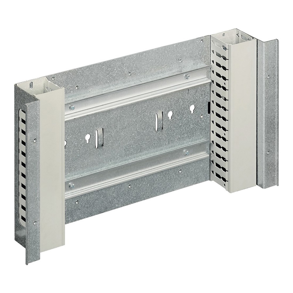 Supporto Flatwall h30 cm con guide DIN e canali per montaggio apparecchi modulari