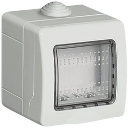 Custodia IP55 protezione 2 moduli per installazioni elettriche