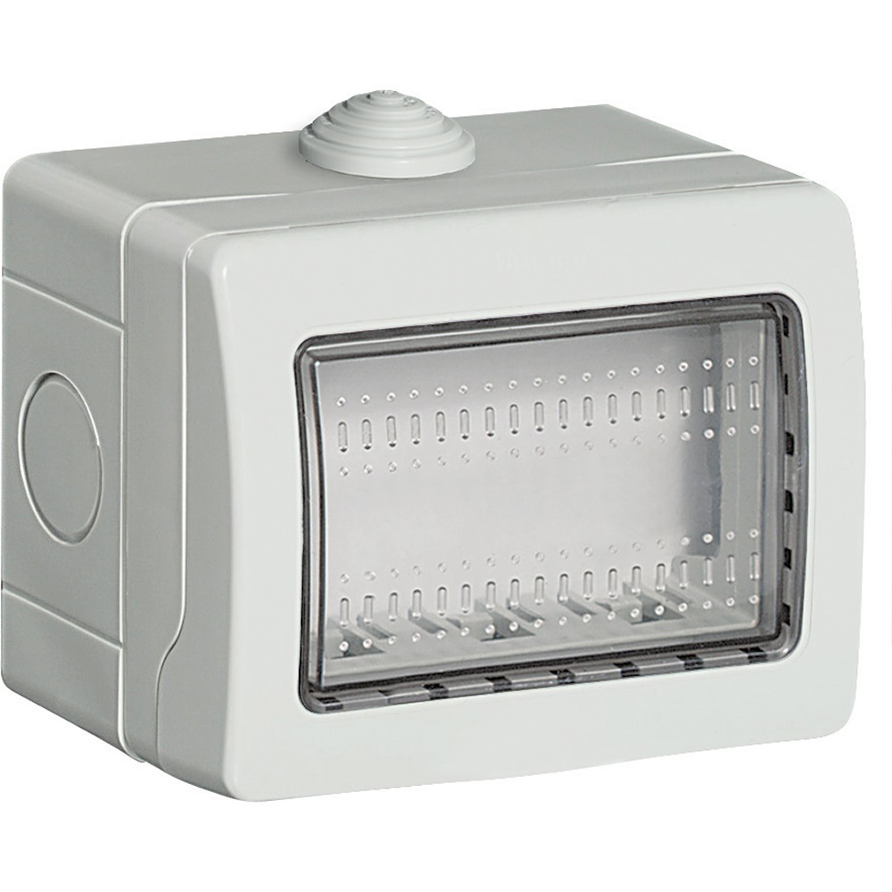 Custodia IP55 protezione 3 moduli elettrici installazione esterna