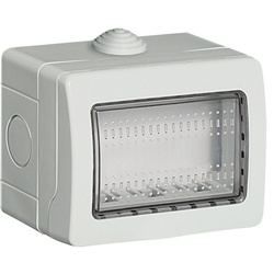 Custodia IP55 protezione 3 moduli elettrici installazione esterna