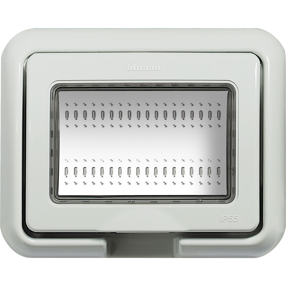Coperchio IP55 3 moduli per installazione incassata grigio
