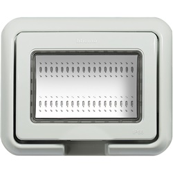 Coperchio IP55 3 moduli per installazione incassata grigio