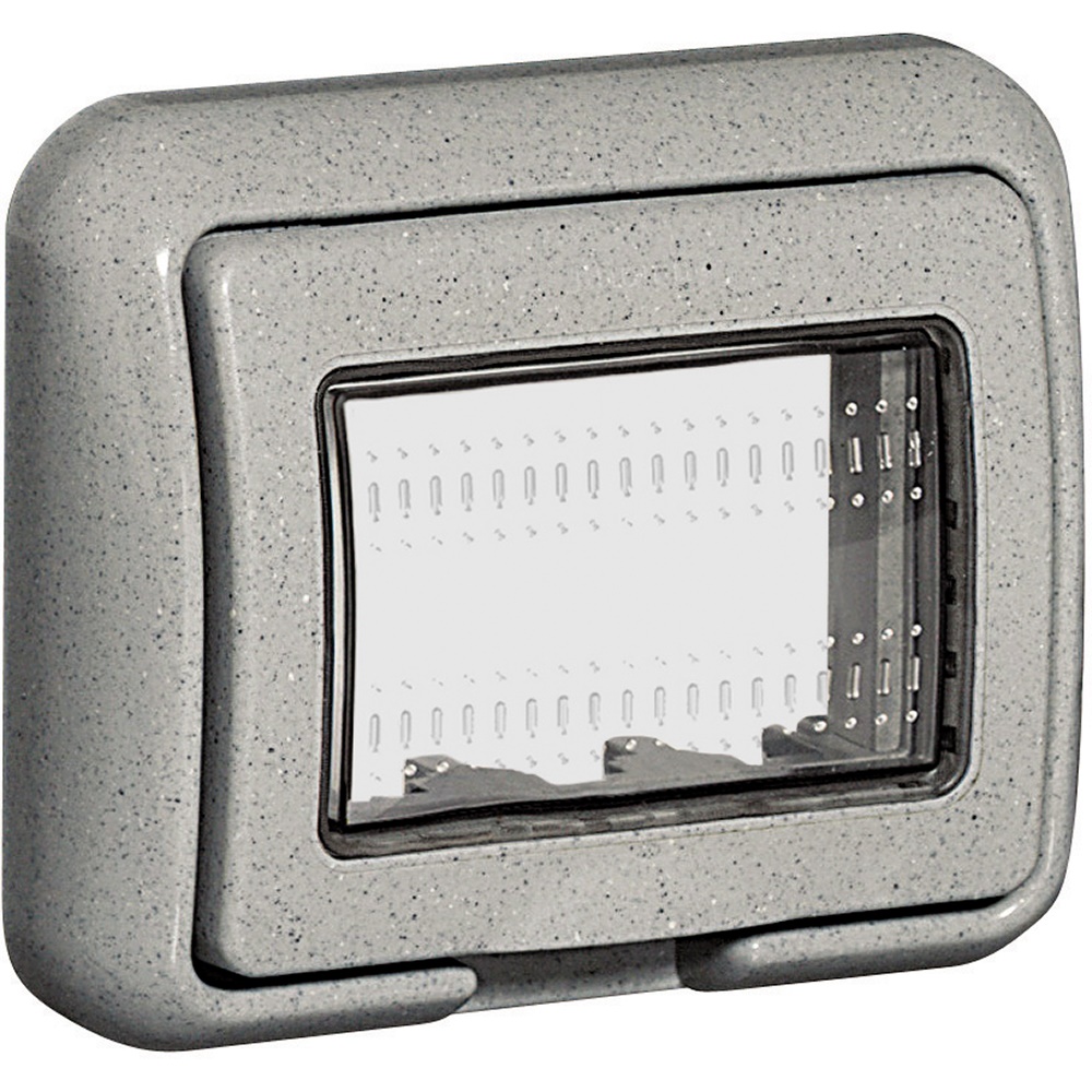 Coperchio IP55 incasso 3 moduli LivingLight/Luna bianco
