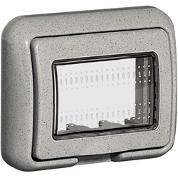 Coperchio IP55 incasso 3 moduli LivingLight/Luna bianco