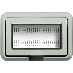 Coperchio IP55 4 moduli incasso scatola 504E grigio