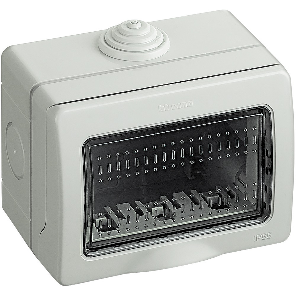Custodia IP55 Idrobox Matix 3 moduli protezione esterna per impianti elettrici modulari