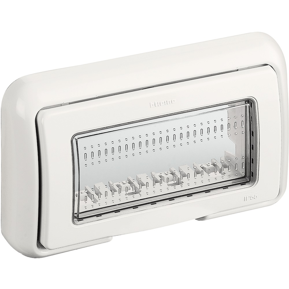 Coperchio IP55 4 moduli incasso bianco per protezione elettrica