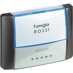 Pulsante targa retroilluminato 10A 250V IP55 antracite incasso
