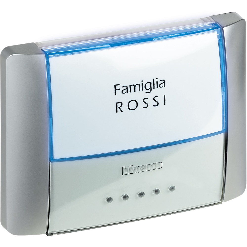 Pulsante targa 10A 250V retroilluminato IP55 per esterni