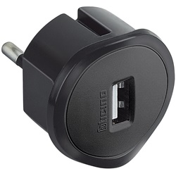 Adattatore spina standard tedesca presa USB 1,5A grigio civile residenziale
