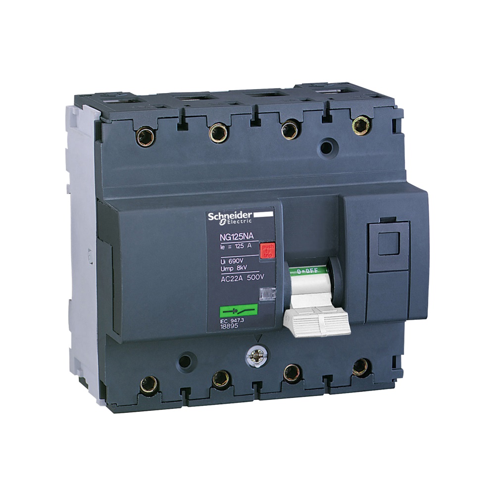 Sezionatore bassa tensione Acti9 NG125NA 4 poli 125A 500V CA per armadio modulare