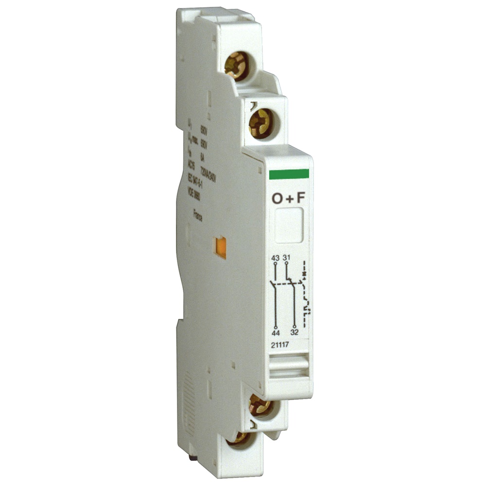 Contatto ausiliario 1NO+1NC Acti9 NG125 per indicazione posizione P25M montaggio su guida DIN