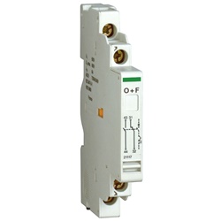 Contatto ausiliario 1NO+1NC Acti9 NG125 per indicazione remota P25M montaggio guida DIN