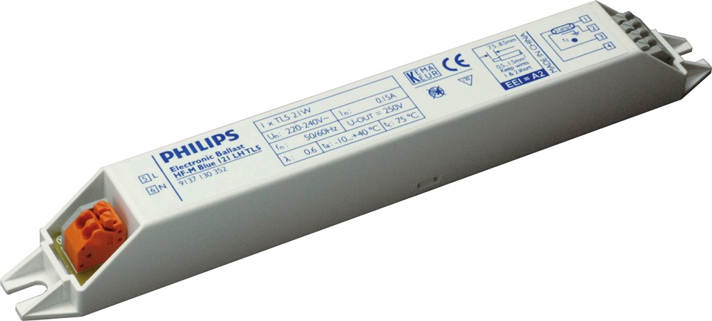 Reattore alta frequenza HF-Matchbox Blue 121 LH TL5 230-240V compatto efficiente per lampade TL mini, TL-D, TL5, PL-T