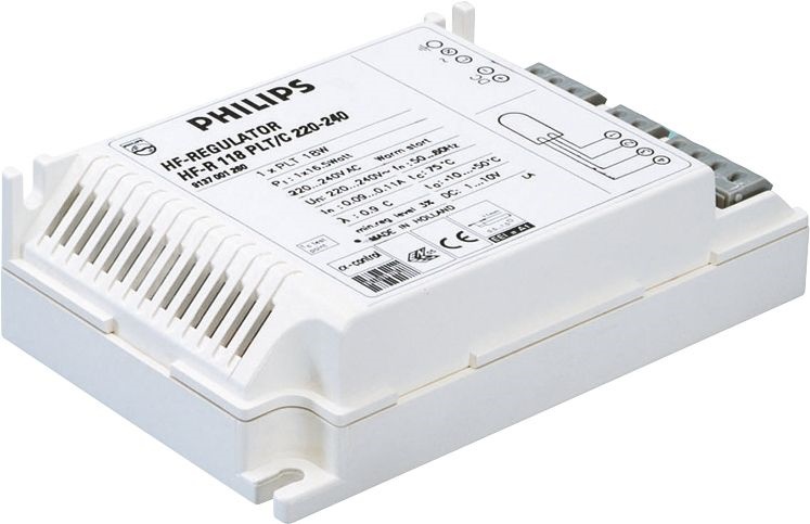 Reattore elettronico compatto alta frequenza per lampade PL-T, PL-C, PL-R con controllo 1-10 V