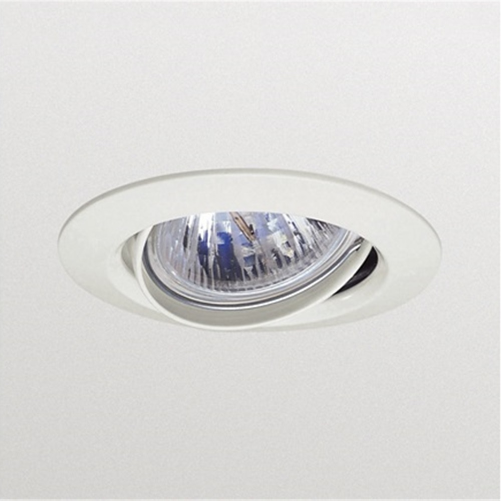 Incasso Orientabile tondo per lampada 12V max 45W bianco