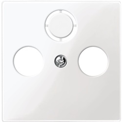 Piastra centrale incasso presa TV/SAT bianco policarbonato SpaceLogic KNX Merten System M