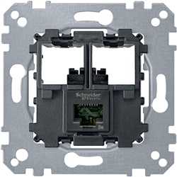 Presa RJ45 singola Cat5 UTP S-One sistema Merten per comunicazione dati parete incasso IP20