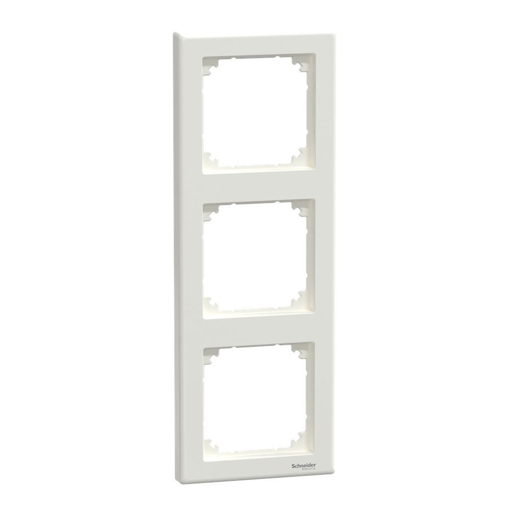 Cornice tripla M-Smart bianco brillante per interruttori Merten System M KNX