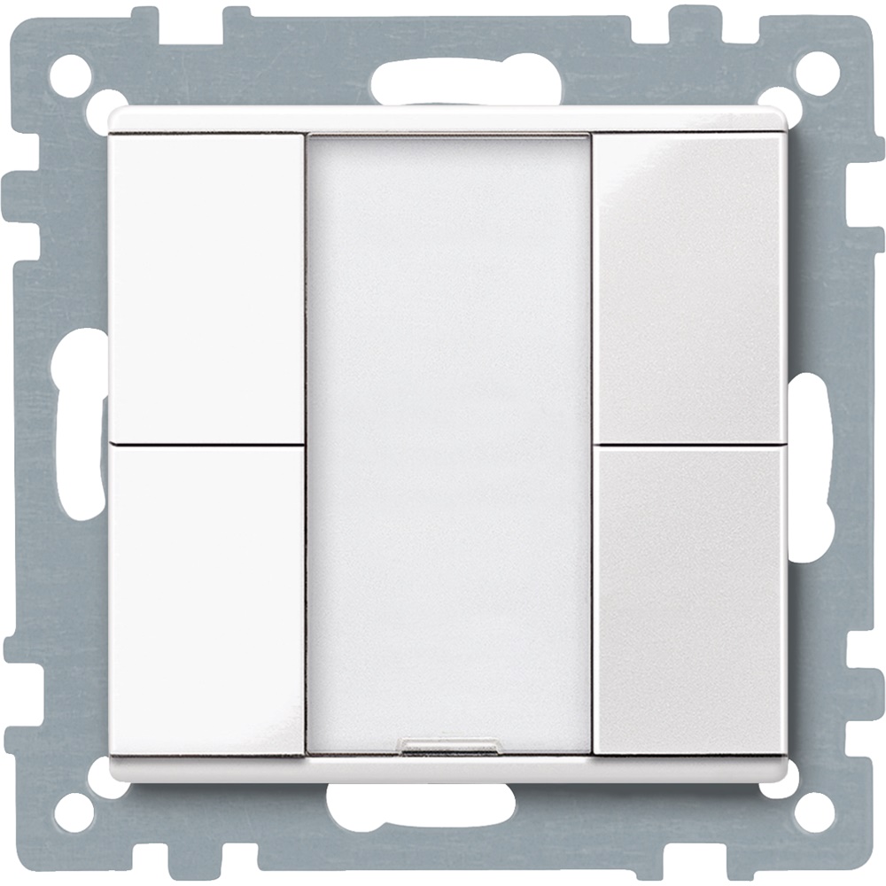 Pulsantiera KNX multifunzione doppia 4 canali bianco polare System M per automazione edifici