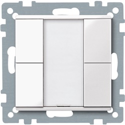 Pulsantiera KNX multifunzione doppia 4 canali bianco polare System M per automazione edifici