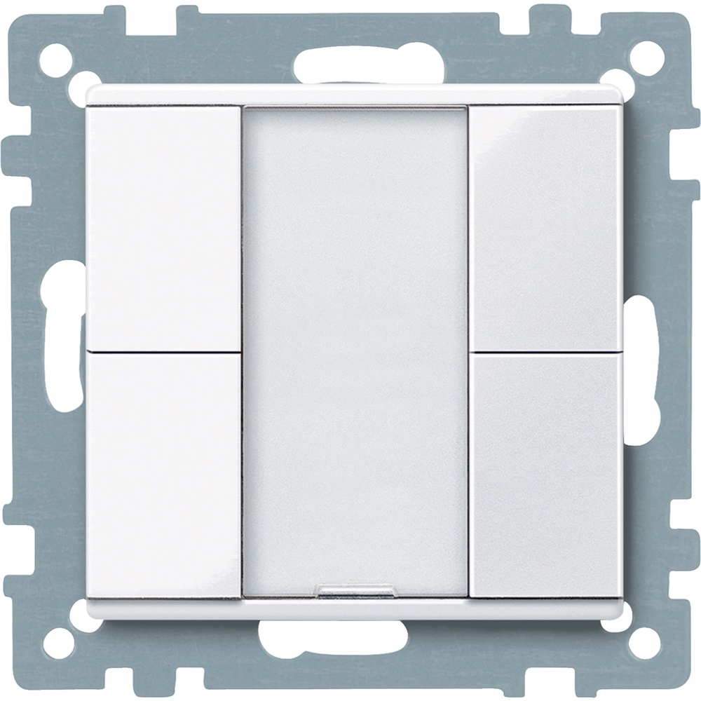 Pulsantiera multifunzione doppia KNX bianco attivo System M con LED antibatterico IP20
