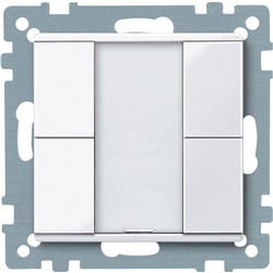 Pulsantiera multifunzione doppia KNX bianco attivo System M con LED antibatterico IP20