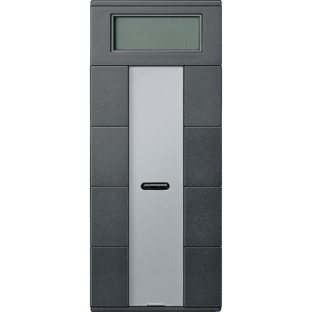 Pulsantiera KNX multifunzione 8 tasti con controllo temperatura ambiente antracite per System M