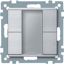 Pulsantiera multifunzione doppia KNX 4 canali alluminio System M per automazione edifici