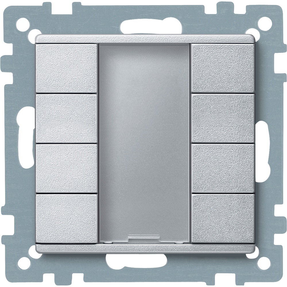 Pulsantiera KNX multifunzione 8 canali alluminio System M per automazione edificio