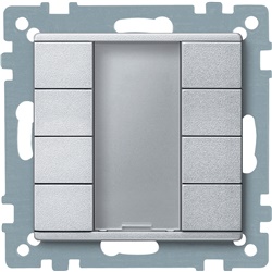 Pulsantiera KNX multifunzione 8 canali alluminio System M per automazione edificio
