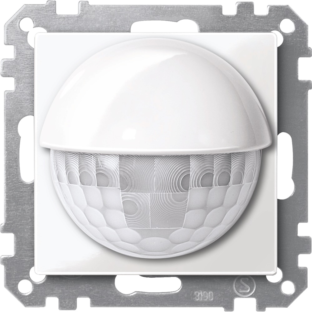 Rilevatore movimento KNX Argus 180° 2,2 m incasso bianco polar lucido System M