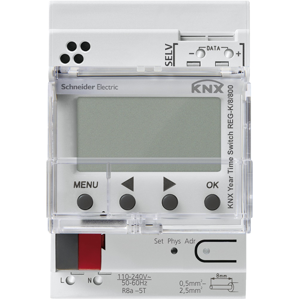 Programmatore orario annuale KNX 8 canali con funzione astro e sincronizzazione DCF/GPS per automazione impianti