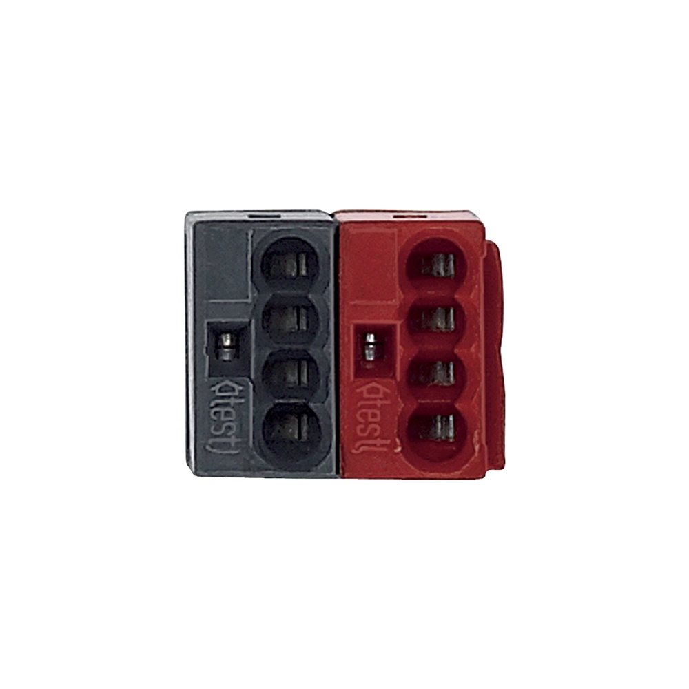 Morsetto collegamento bus rosso/nero 4 coppie anime KNX derivazione rosso/grigio scuro