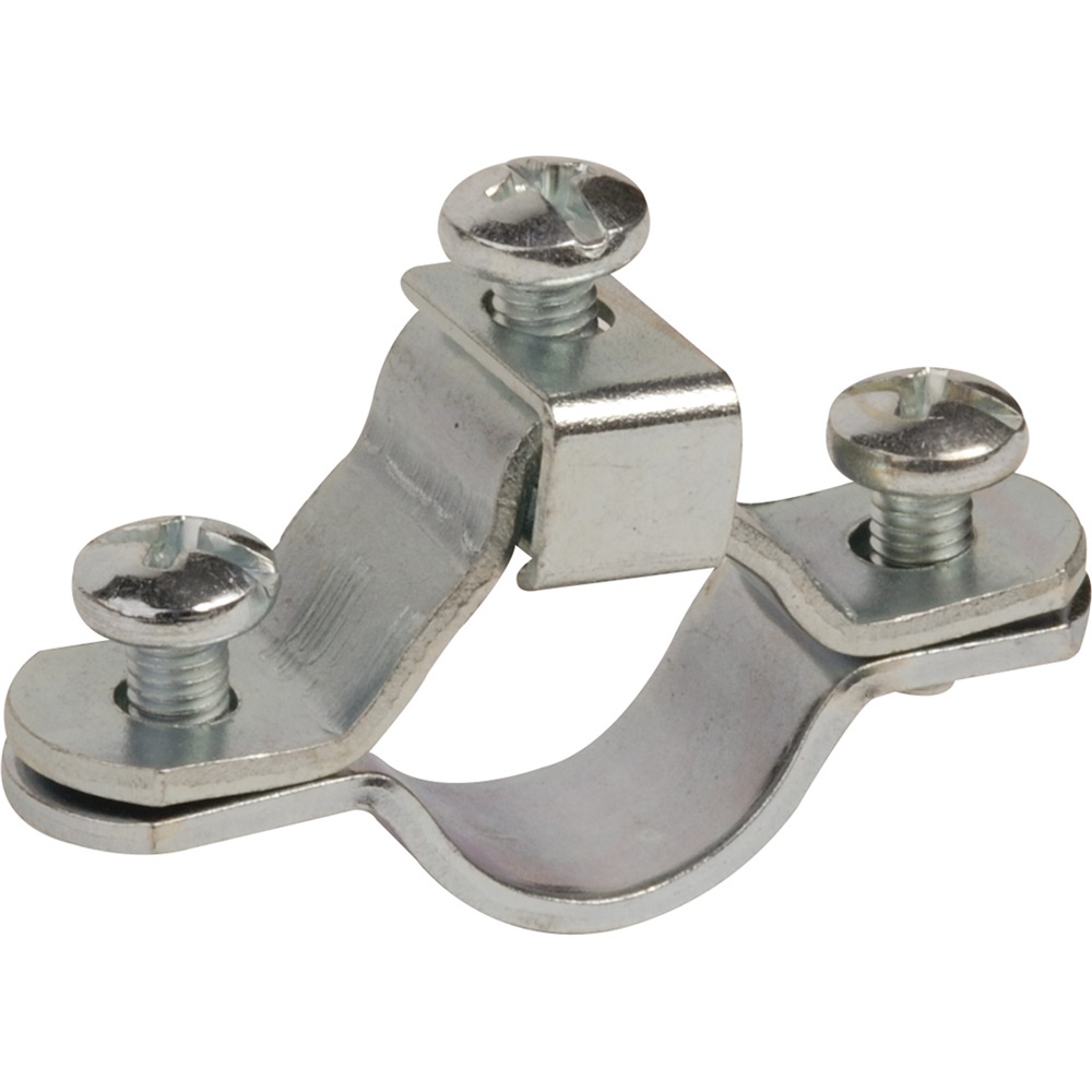 Collare messa terra acciaio zincato per tubi acciaio e PVC 20 mm resistente corrosione
