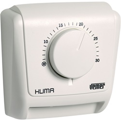 Termostato ambiente meccanico KLIMA 3 con manopola regolazione temperatura per riscaldamento e raffreddamento uso domestico e commerciale
