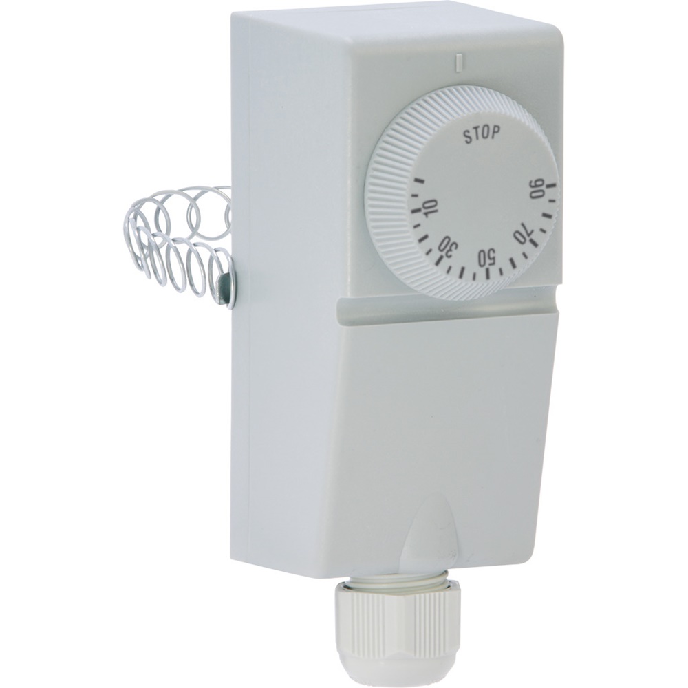 Termostato meccanico a contatto per tubature gas con manopola regolazione temperatura, uso caldaie e pompe termiche