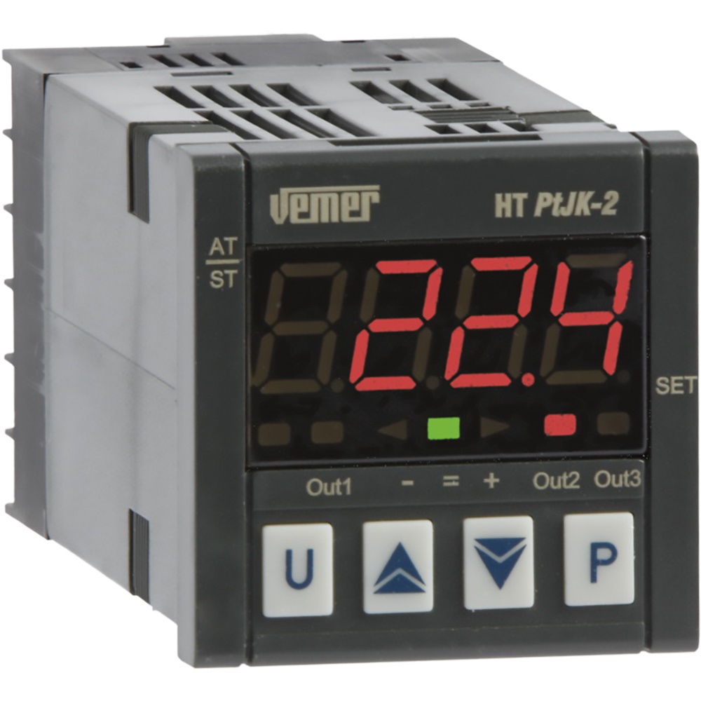 Termoregolatore digitale compatto HT PT JK-2P4A 115-230 VAC per riscaldamento e raffreddamento con display LED e doppio relè uscita