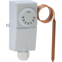 Termostato immersione capillare esterno 1m regolabile per caldaie pompe apparecchi termici