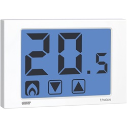 Termostato touch screen radiofrequenza bianco batteria regolazione temperatura ambiente parete elegante blocco tastiera
