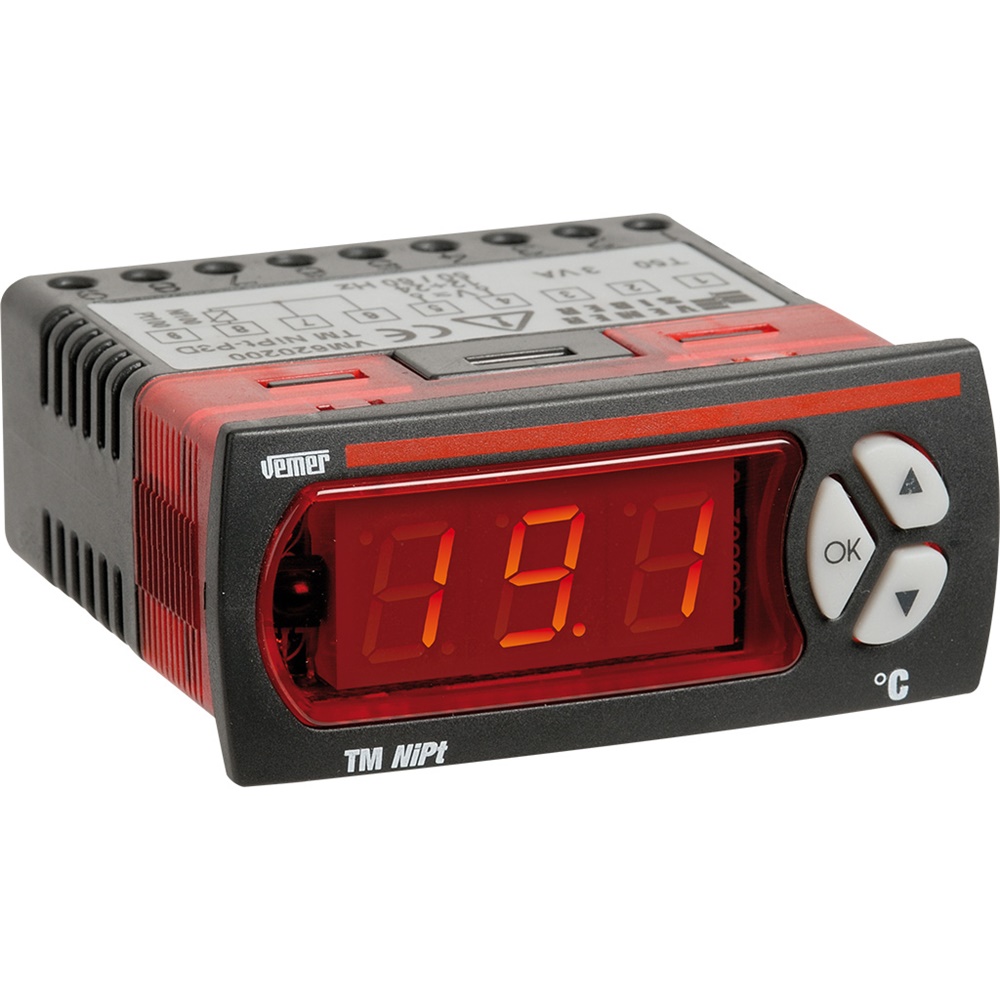 Termometro digitale pannello compatto Ni100 Pt100 12-24V AC/DC forni banchi frigo ambienti