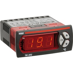 Termometro digitale pannello NTC doppio ingresso 12/24V AC/DC per forni e celle frigorifere