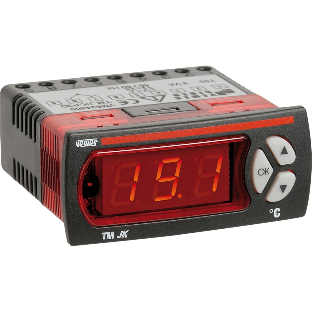 Termometro digitale pannello compatto J/K 12-24V AC/DC forni bruciatori ambienti vari