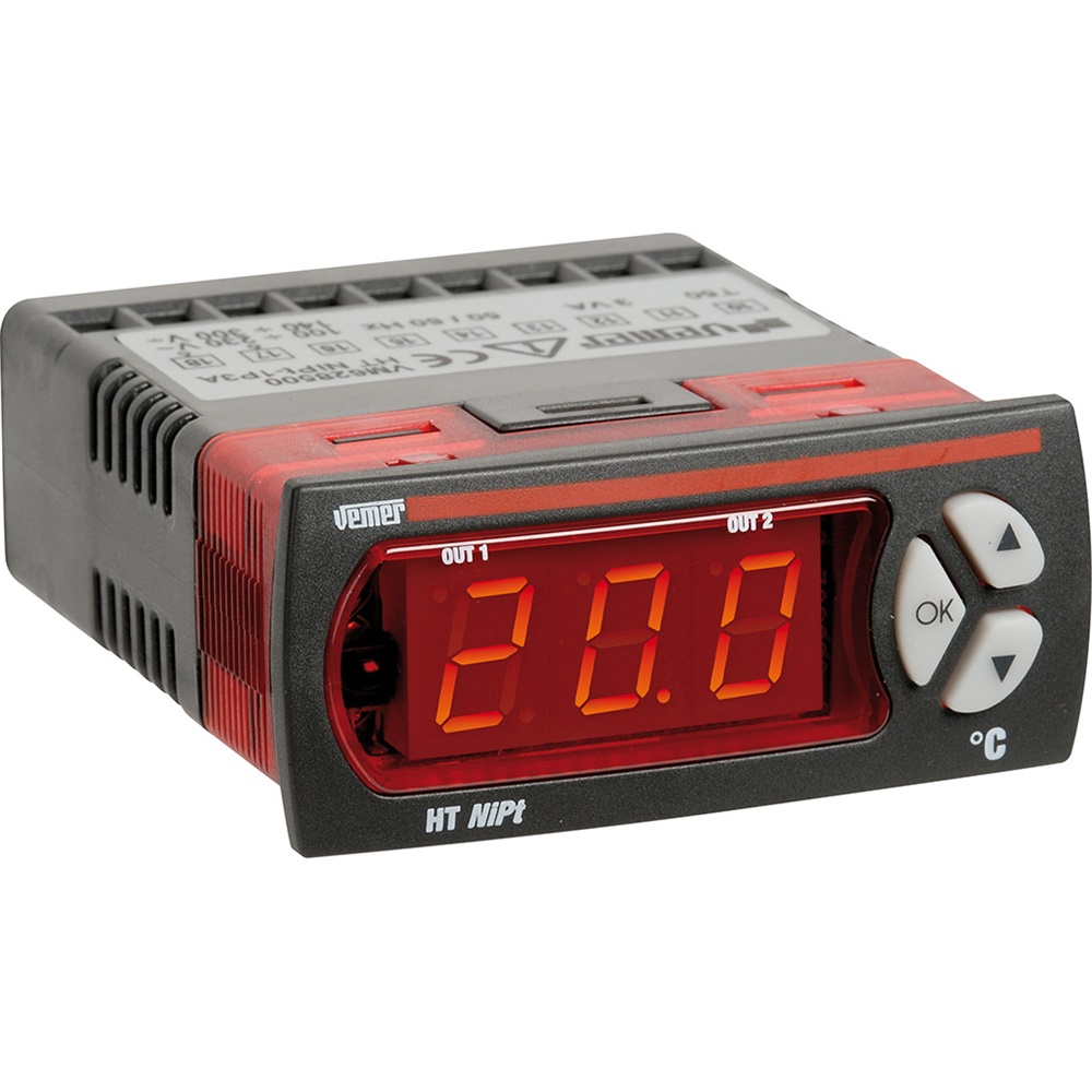 Termoregolatore digitale pannello compatto Ni100 Pt100 riscaldamento raffreddamento 12/24V per forni banchi frigo ambiente