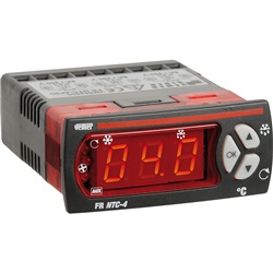 Regolatore digitale compatto per unità refrigeranti ventilate 12/24V AC/DC con gestione sbrinamento e display LED rosso