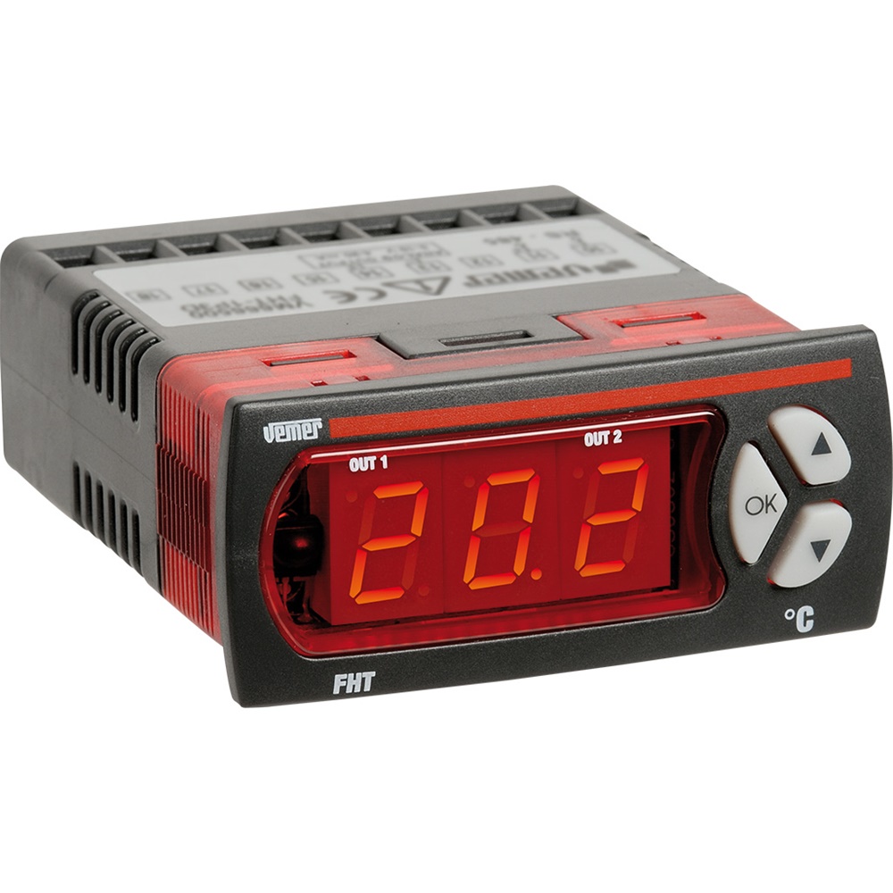 Termoregolatore digitale pannello 12/24V AC/DC per riscaldamento e raffreddamento banchi frigo celle frigorifere forni bruciatori