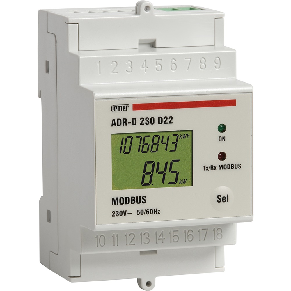 Analizzatore di rete ADR-D 230 D22A TRMS MODBUS per monitoraggio parametri elettrici industriale