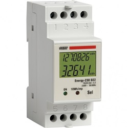 Contatore di energia da barra DIN con display LCD Energy-230 D22  