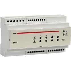 Centrale rilevazione gas 4 sonde DIN metano GPL monossido carbonio allarme acustico visivo