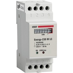 Contatore energia monofase ENERGY-230 M LC 25A DIN per monitoraggio consumi residenziali e commerciali